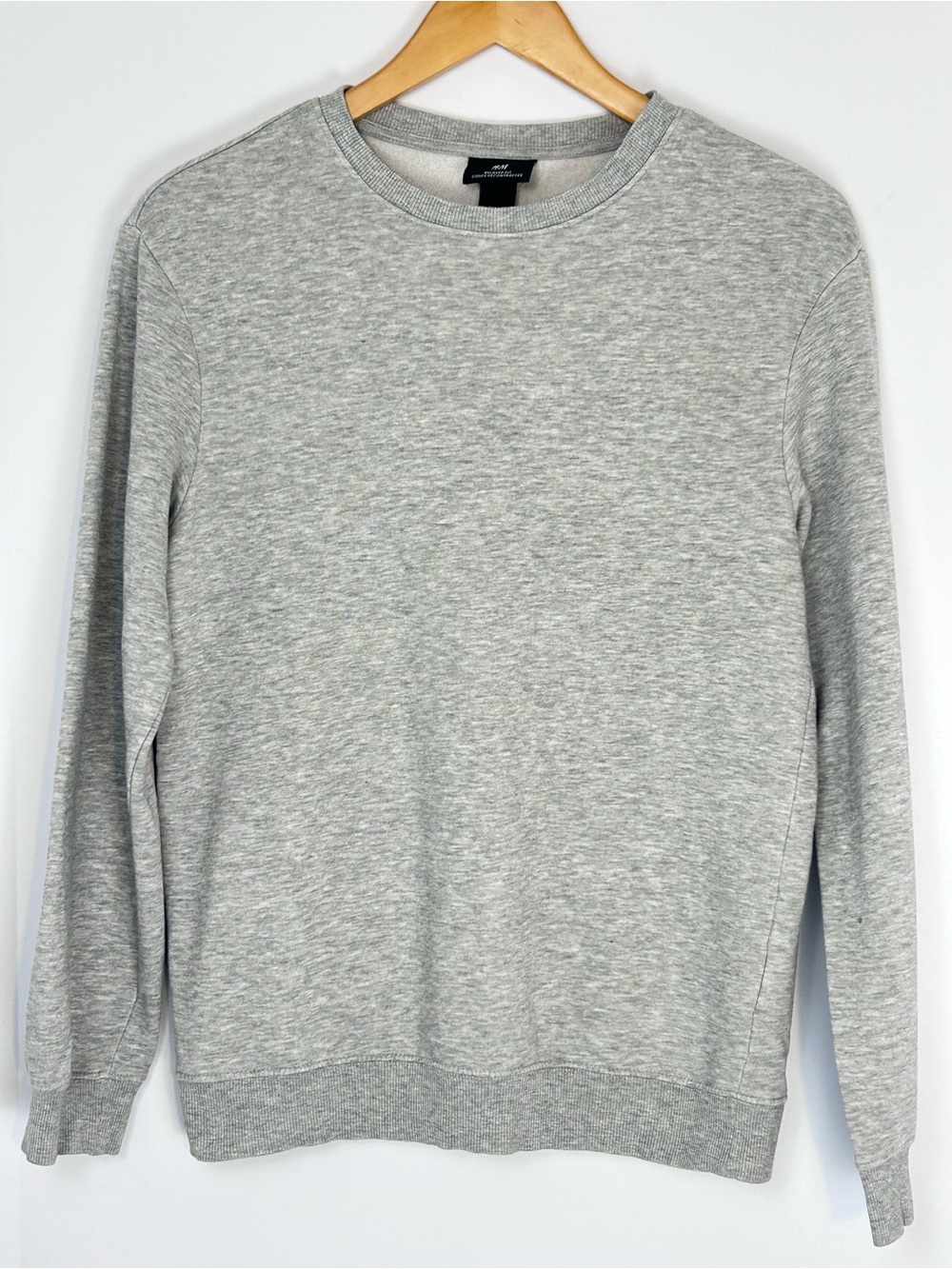 H&M Women’s Gray Relaxed Fit Crewneck Sweatshirt XS Cotton Blend